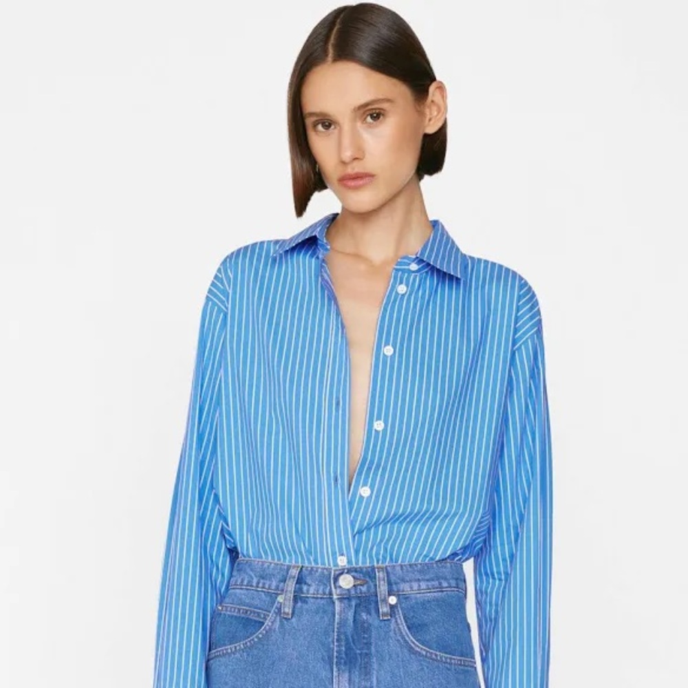 FRAME Oversized Striped Shirt Size M